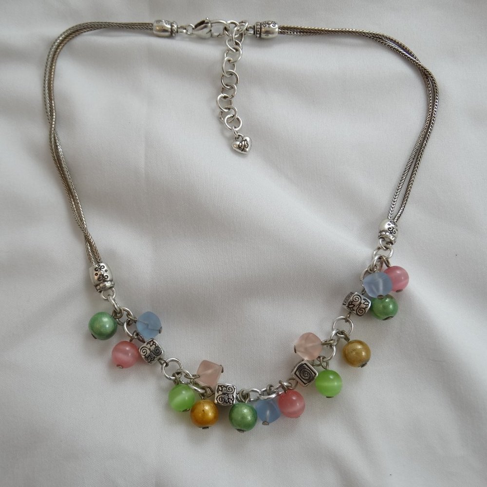 Brighton Mimosa Necklace Double Stand Pastel Beads
